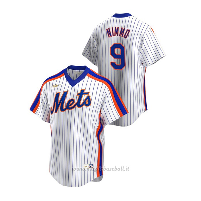 Maglia Baseball Uomo New York Mets Brandon Nimmo Cooperstown Collection Primera Bianco